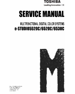 TOSHIBA e-STUDIO 5520C 6520C 6530C Service Manual