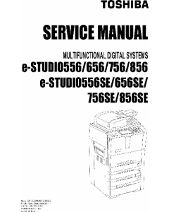 TOSHIBA e-STUDIO 556 656 756 856 SE Service Manual