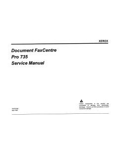 Xerox DocuCentre 735 Pro Parts List and Service Manual
