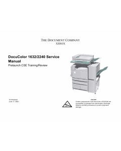 Xerox DocuColor 1632 2240 Parts List and Service Manual