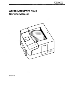 Xerox DocuPrint 4508 Parts List and Service Manual