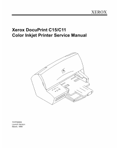 Xerox DocuPrint C11 C15 Parts List and Service Manual