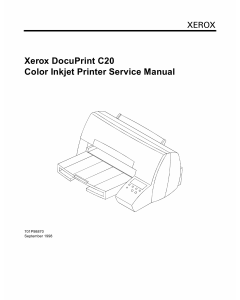 Xerox DocuPrint C20 Parts List and Service Manual