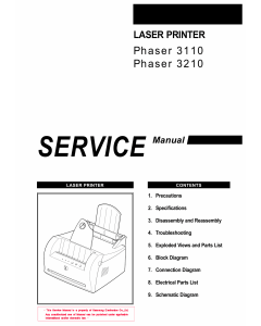 Xerox Phaser 3110 3120 Parts List and Service Manual