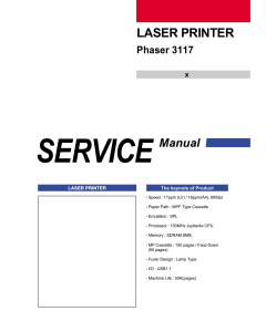Xerox Phaser 3117 Parts List and Service Manual