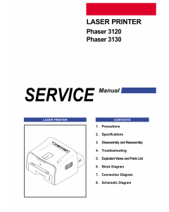 Xerox Phaser 3120 3130 Parts List and Service Manual