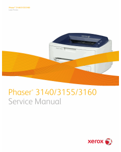 Xerox Phaser 3140 3155 3160 Parts List and Service Manual