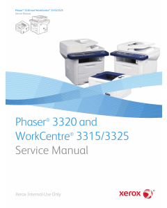 Xerox Phaser 3320 WorkCentre-3315 3325 Parts List and Service Manual