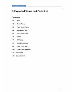 Xerox Phaser 3428 Parts List Manual