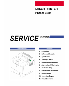 Xerox Phaser 3450 Parts List and Service Manual