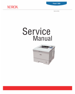 Xerox Phaser 3500 Parts List and Service Manual