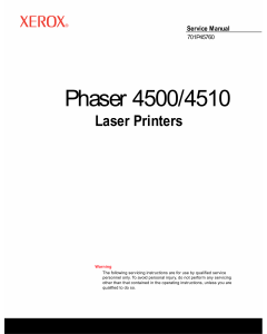 Xerox Phaser 4500 4510 Parts List and Service Manual