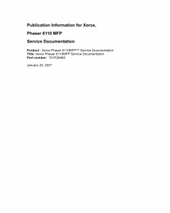 Xerox Phaser 6110-MFP Parts List and Service Manual