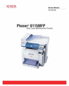 Xerox Phaser 6115-MFP Parts List and Service Manual