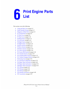 Xerox Phaser 6120 Parts List Manual