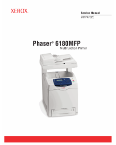Xerox Phaser 6180-MFP Parts List and Service Manual
