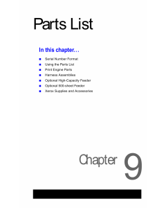 Xerox Phaser 6250 Parts List Manual