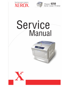Xerox Phaser 6250 Parts List and Service Manual
