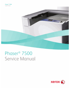 Xerox Phaser 7500 Parts List and Service Manual