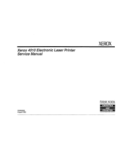Xerox Printer 4010 Laser Parts List and Service Manual