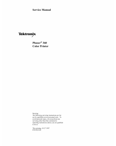 Xerox Tektronix-Phaser-360 Parts List and Service Manual