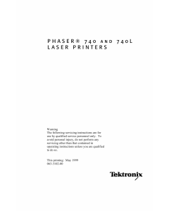 Xerox Tektronix-Phaser-740 740L Parts List and Service Manual