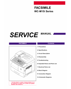 Xerox WorkCentre M15i FFACSIMILE Parts List and Service Manual