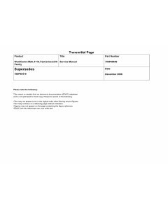 Xerox WorkCentre M20 4118 FaxCentre-2218 Parts List and Service Manual