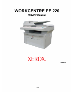 Xerox WorkCentre PE-220 Parts List and Service Manual