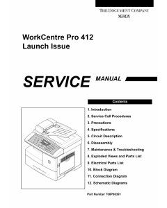 Xerox WorkCentre Pro-412 Parts List and Service Manual