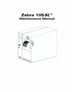 Zebra Label 105SL Maintenance Service Manual