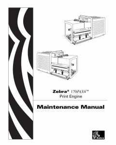 Zebra Label 170PAX4 Maintenance Service Manual