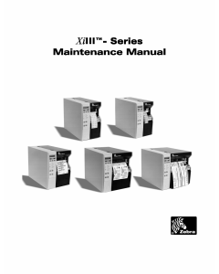 Zebra Label 90 96 140 170 220 XiIII Maintenance Service Manual