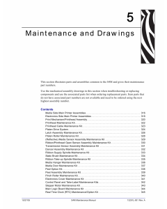 Zebra Label S4M Parts List