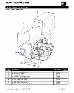 Zebra Label ZM400 ZM600 Parts List