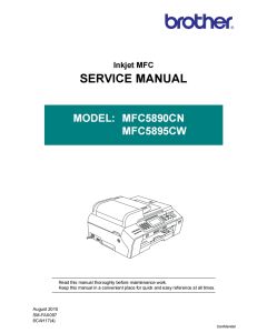 Brother Inkjet-MFC 5890CN 5895CW Service Manual
