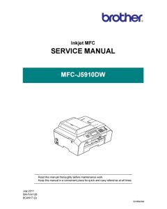Brother Inkjet-MFC J5910DW Service Manual