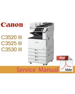 Canon imageRUNNER iR ADV C3500 III C3520  C3525 C3530 III Service Manual.