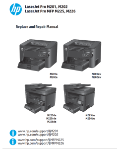 HP LaserJet Pro M201 M202 MFP M225 M226 Replace and Repair Manual