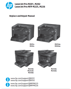 HP LaserJet Pro M201 M202 MFP M225 M226 Replace Repair Service Manual