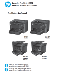 HP LaserJet Pro M201 M202 MFP M225 M226 Troubleshooting Manual