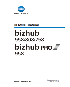 Konica-Minolta bizhub 758 808 958 Service Manual