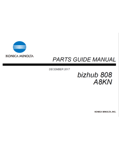 Konica-Minolta bizhub 808 Parts Manual 
