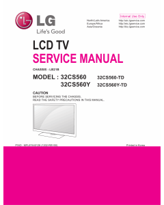 LG LCD TV 32CS560 32CS560Y Service Manual 
