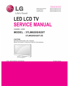 LG LCD TV 37LM620S 37LM620T Service Manual 