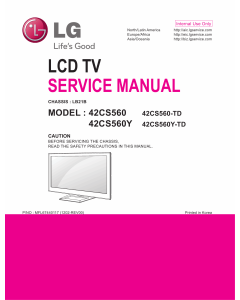 LG LCD TV 42CS560 42CS560Y Service Manual 