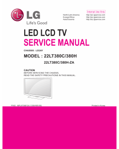 LG LED TV 22LT380C 22LT380H Service Manual 