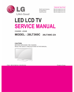 LG LED TV 26LT360C Service Manual 