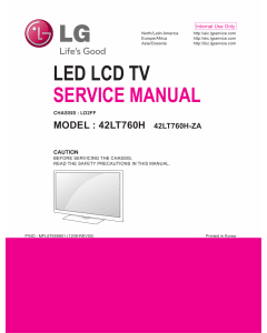 LG LED TV 42LT760H Service Manual 