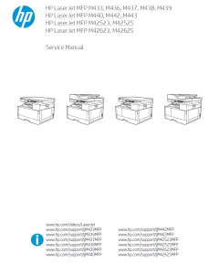 HP LaserJet MFP M433 M436 M437 M438 M439 M440 M442 M443 M42523 M42525 M42623 M42625 Service Manual